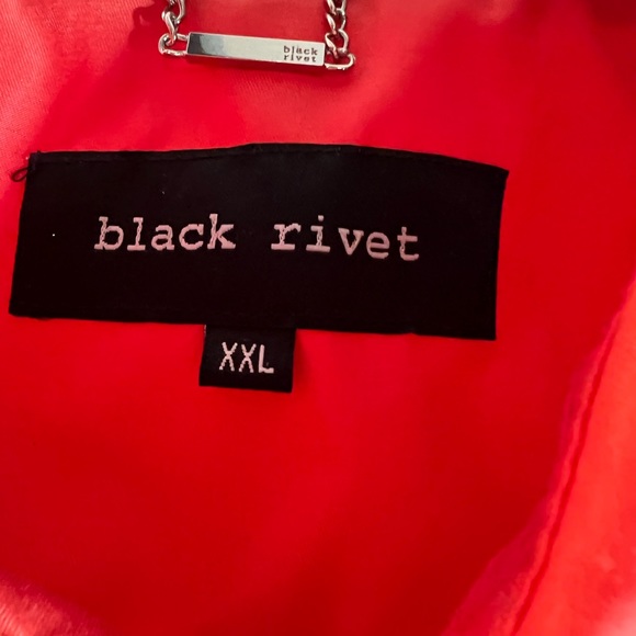 Black Rivet Beautiful orange trench coat. Cute design, asymmetric zipper. S XXL - Picture 9 of 9